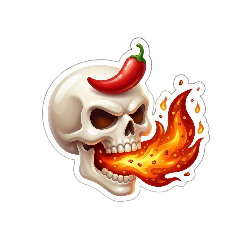 Nuclear Hazard Skull Sticker